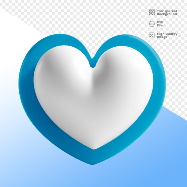 CORAÇÃO -  ELEMENTO 3D CORAÇÃO  PARA COMPOSIÇÃO