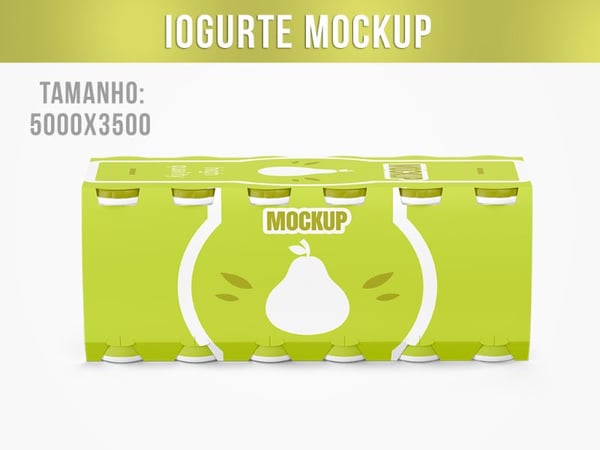 EMBALAGEM DE IOGURTE MOCKUP