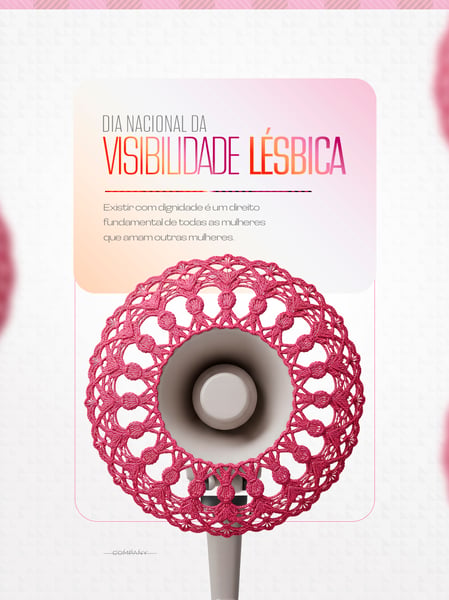 DIA DA VISIBILIDADE LÉS BICA SOCIAL MEDIA FLYER PSD EDITÁVEL