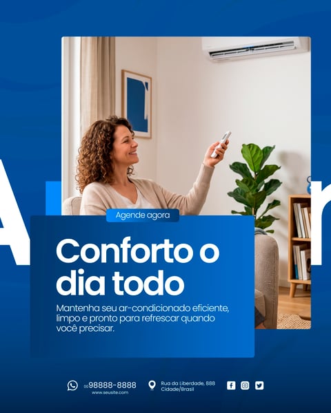 MANUTENÇÃO DE AR CONDICIONADO SOCIAL MEDIA PSD EDITÁVEL 10