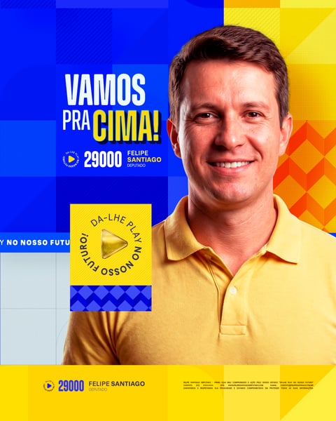 Campanha Marketing Político Período Eleitoral Social Media PSD Editável