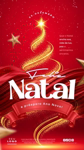 FELIZ NATAL 25 DE DEZEMBRO STORY SOCIAL MEDIA PSD EDITÁVEL 6