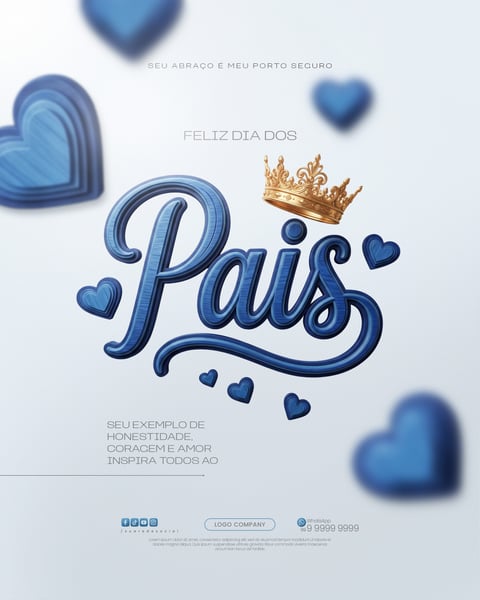 FELIZ DIA DOS PAIS BANNER COMEMORATIVO FAMÍLIA SOCIAL MEDIA PSD EDITÁVEL 2