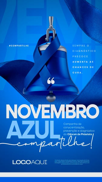 NOVEMBRO AZUL SINOS SAÚDE HOMEM SOCIAL MEDIA FLYER PSD EDITÁVEL STORY