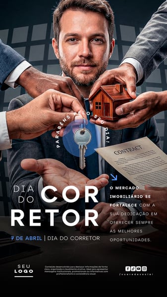DIA DO CORRETOR 07 DE ABRIL STORY SOCIAL MEDIA PSD EDITÁVEL 1
