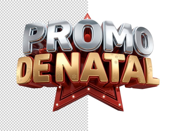 SELO 3D PROMO DE NATAL EM PNG