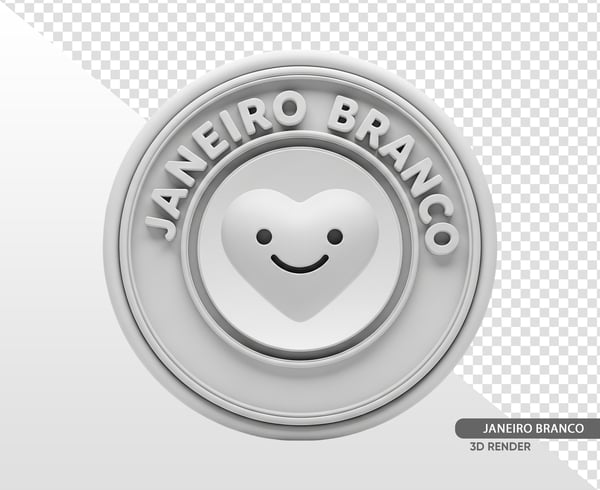 SELO 3D JANEIRO BRANCO MODELO 04