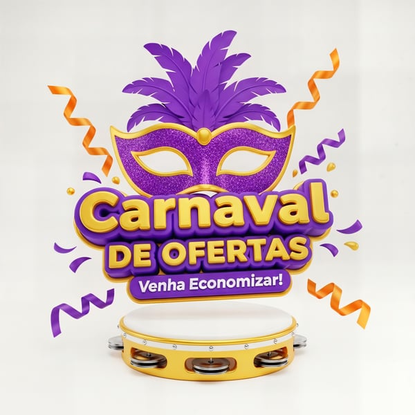 SELO 3D CARNAVAL DE OFERTAS VENHA ECONOMIZAR 01
