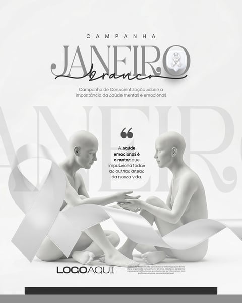 JANEIRO BRANCO CONSCIENTIZAÇÃO FITA SOCIAL MEDIA FLYER PSD EDITÁVEL