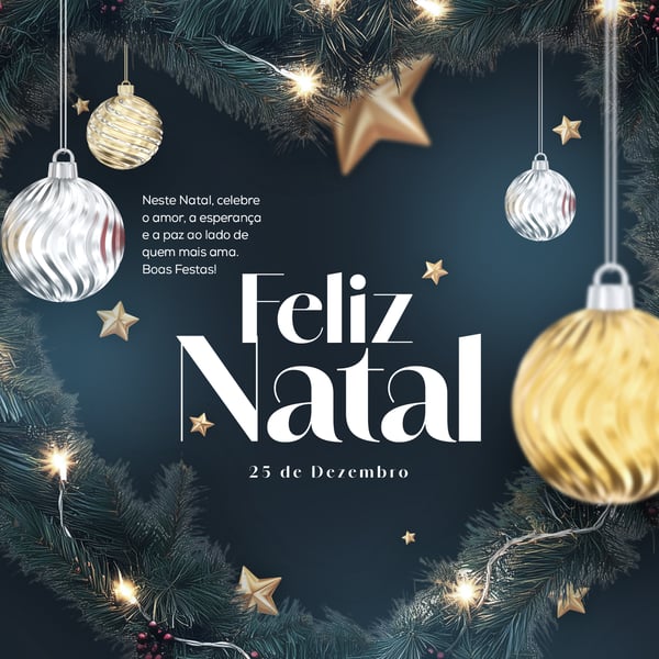 FELIZ NATAL 25 DE DEZEMBRO SOCIAL MEDIA PSD EDITÁVEL