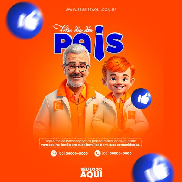 FEED QUADRADO - FELIZ DIA DOS PAIS | SOCIAL MEDIA | PSD EDITÁVEL