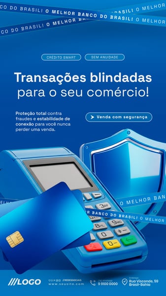 BANCO DIGITAL CARTÃO DE CRÉDITO E MAQUINETA ABRA SUA CONTA STORY SOCIAL MEDIA PSD EDITÁVEL 4