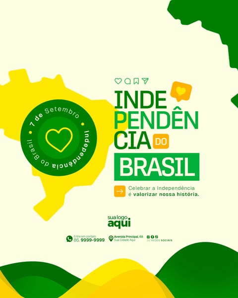 Social Media Independência do Brasil 7 de Setembro