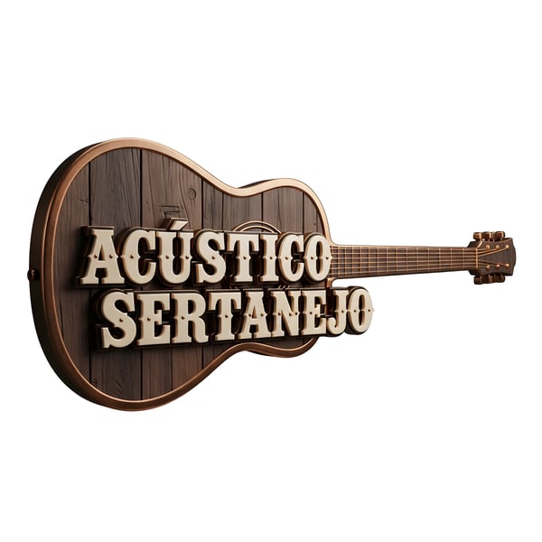 SELO 3D SERTANEJO VIOLÃO DE MADEIRA ACÚSTICO SERTANEJO 09