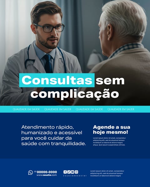 CLÍNICA MÉDICA SOCIAL MEDIA PSD EDITÁVEL 2