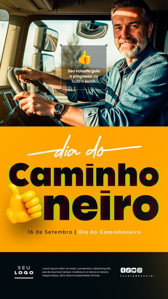 DIA DO CAMINHONEIRO 16 DE SETEMBRO SOCIAL MEDIA PSD EDITÁVEL STORY 6
