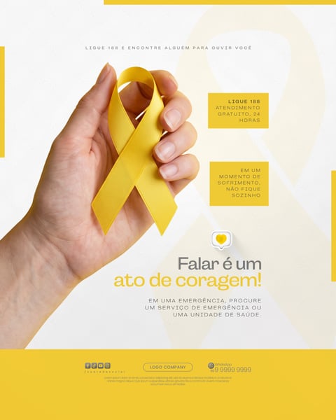 DIA MUNDIAL DE PREVENÇÃO AO SUICÍDIO SOCIAL MEDIA PSD EDITÁVEL 4