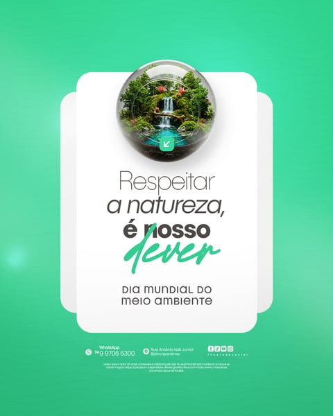 05 DE JUNHO - DIA MUNDIAL DO MEIO AMBIENTE SOCIAL MEDIA PSD EDITÁVEL