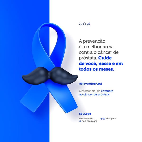 ZUW SOCIAL MEDIA CAMPANHA NOVEMBRO AZUL TEMPLATE PSD 2