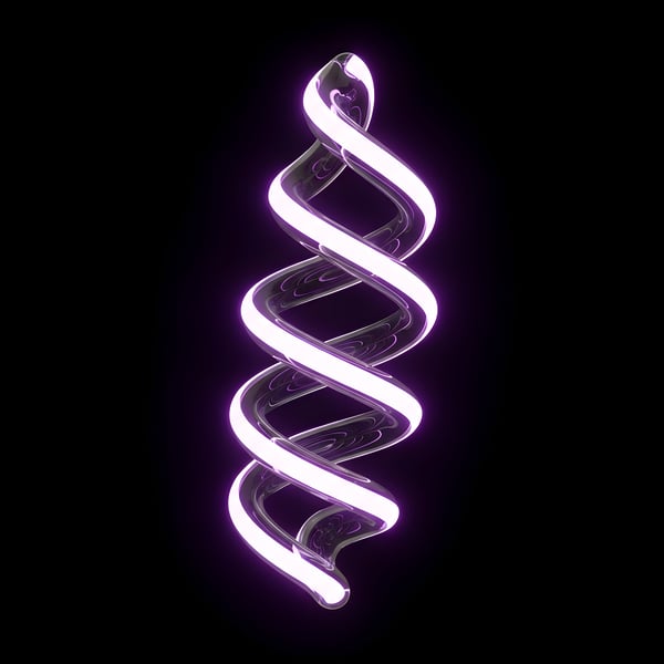 ELEMENTO NEON FLUTUANTE EM ESPIRAL 04