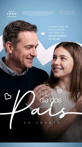 DIA DOS PAIS 09 DE AGOSTO STORY SOCIAL MEDIA PSD EDITÁVEL 2