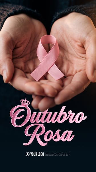 OUTUBRO ROSA CONSCIENTIZAÇÃO CÂNCER SOCIAL MEDIA FLYER PSD EDITÁVEL STORY