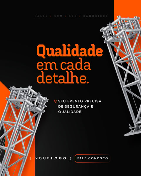 ESTRUTURAS DE ALUMÍNIO EVENTOS SOCIAL MEDIA PSD EDITÁVEL