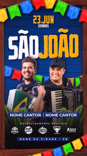FLYER DE SÃO JOÃO 🔥 EVENTOS & AGENDAS
