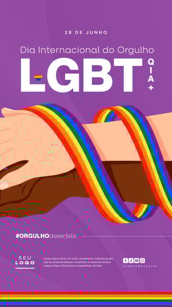 DIA INTERNACIONAL DO ORGULHO LGBT 28 DE JUNHO SOCIAL MEDIA STORY