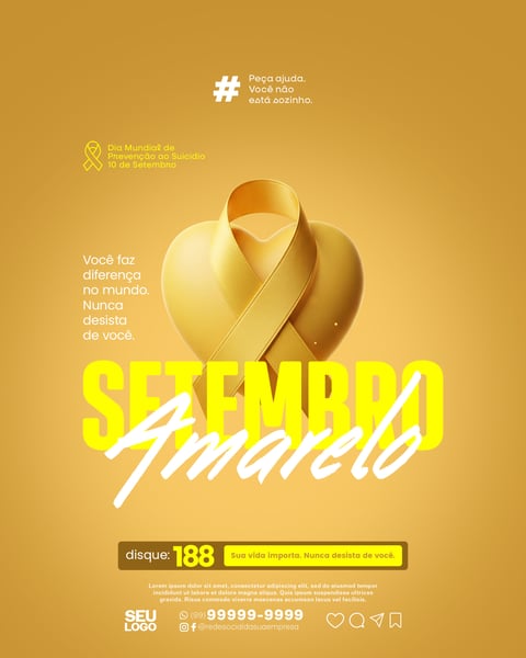 DIA MUNDIAL DE PREVENÇÃO AO SUICÍDIO 10 DE SETEMBRO SOCIAL MEDIA PSD EDITÁVEL - ARTBOARD 1