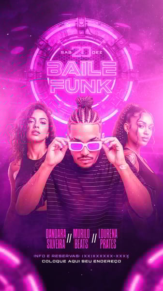 FLYER PARA EVENTOS BAILE FUNK STORYS