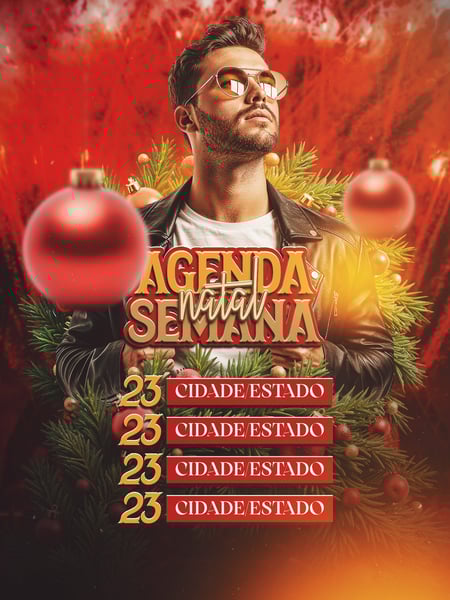 FLYER AGENDA SEMANA NATAL PSD EDITÁVEL