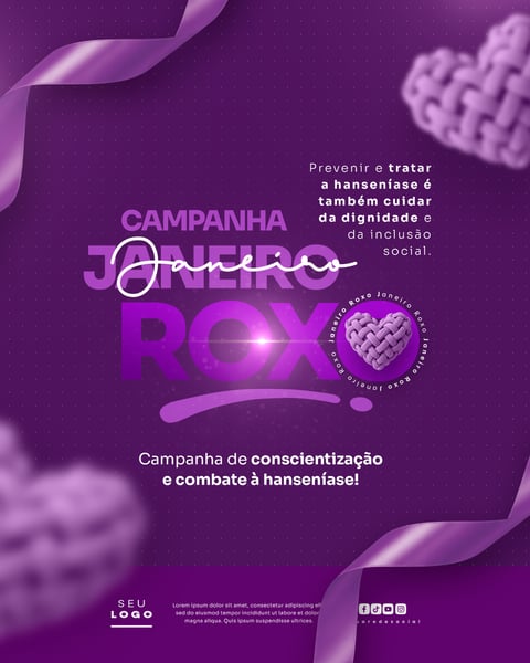 JANEIRO ROXO CAMPANHA DE COMBATE E PREVENÇÃO À HANSENÍASE SOCIAL MEDIA PSD EDITÁVEL 3