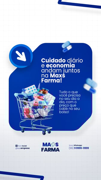 FARMÁCIA REMÉDIOS CÁPSULA FORMULAS MEDICAMNETOS PROMOÇÃO SOCIAL MEDIA PSD EDITÁVEL