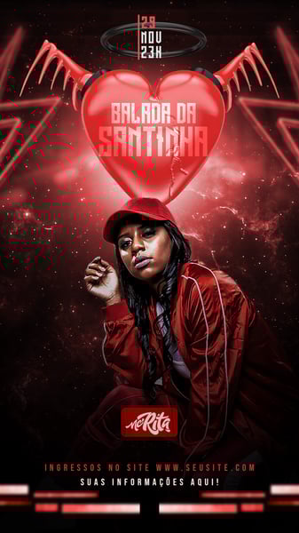 NWY 14 POST PARA EVENTOS - BALADA DA SANTINHA STORY