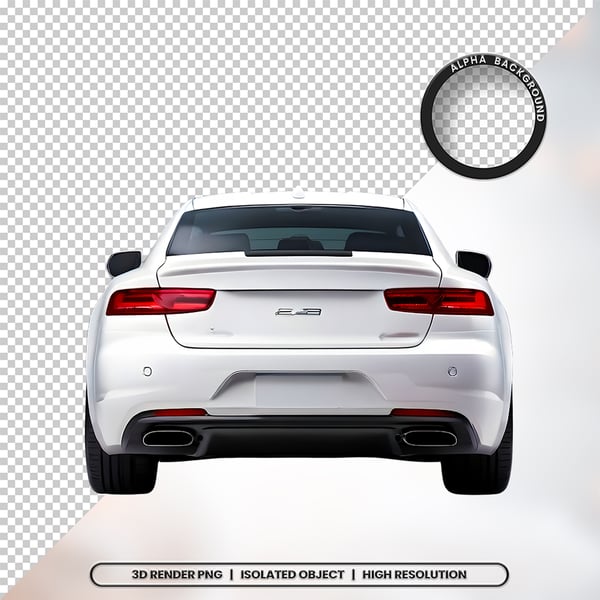 3D RENDER FUNDO DE UM CARRO ELEMENTO ÍCONE PSD PNG