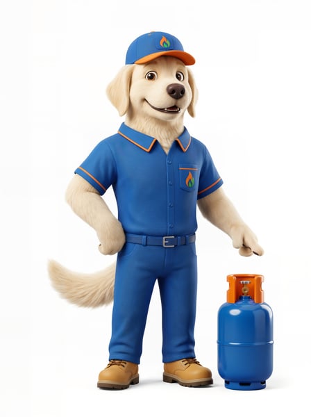 Mascote Cãogás da distribuidora de gás 3