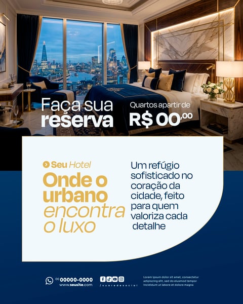 Hotel Social Media PSD Editável 4