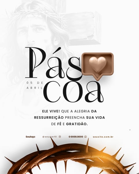 FELIZ PÁSCOA FLYER SOCIAL MEDIA PSD 5