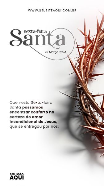 STORY - SEXTA FEIRA-SANTA | SEMANA SANTA | PSD EDITÁVEL