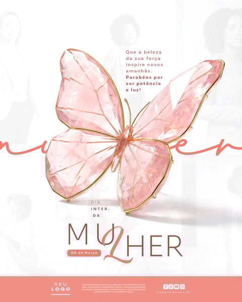 DIA INTERNACIONAL DA MULHER 08 DE MARÇO SOCIAL MEDIA PSD EDITÁVEL 5