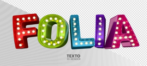 ELEMENTO 3D CARNAVAL FOLIA PNG