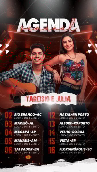 FLYER AGENDA DE SHOW EVENTO PSD EDITÁVEL STORY 7