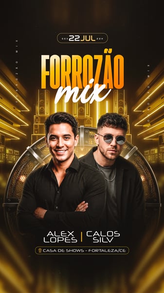 30 - FLYER EVENTO - FORROZÃO MIX - STORY PSD EDITÁVEL