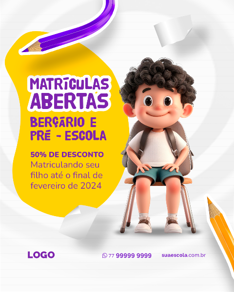 VOLTA AS AULAS: MATRÍCULAS ABERTAS 04