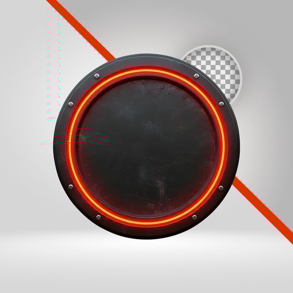 CÍRCULO COM LED VERMELHO PARA TEXTO E FLYERS DE FUNK, PNG ALTA QUALIDADE