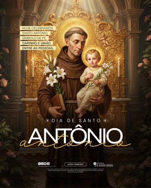 DIA DE SANTO ANTÔNIO ARTE SOCIAL MEDIA PSD EDITÁVEL 5