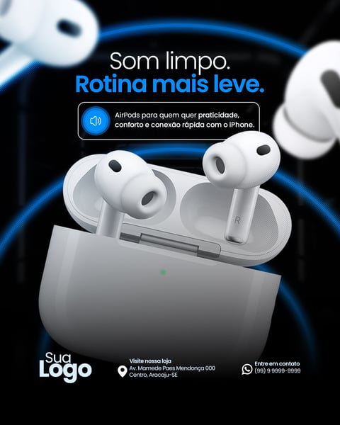 AirPods SOM LIMPO ROTINA MAIS LEVE