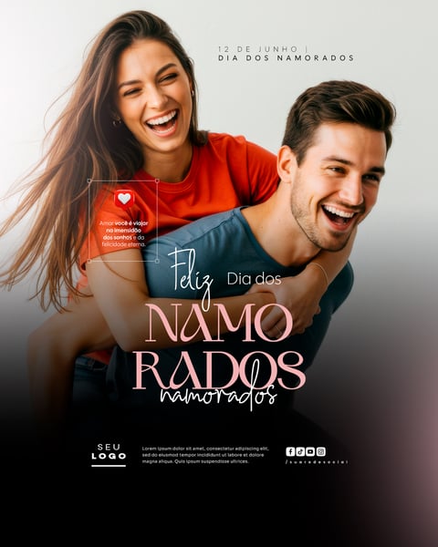 DIA DOS NAMORADOS 12 DE JUNHO SOCIAL MEDIA FEED EDITÁVEL