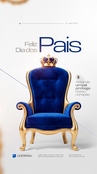 FELIZ DIA DOS PAIS MÊS DE AGOSTO AMOR DE PAI FLYER SOCIAL MEDIA PSD EDITÁVEL 1 STORY